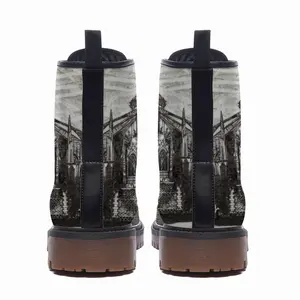 Men Notre Dame De Paris Leather Work Boots