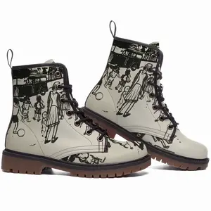 Men Street Kids Leather Work Boots