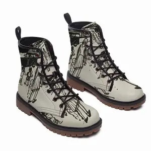 Men Street Kids Leather Work Boots