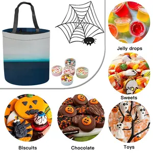 Charcoal White Teal Series 3 Halloween Candy Bag