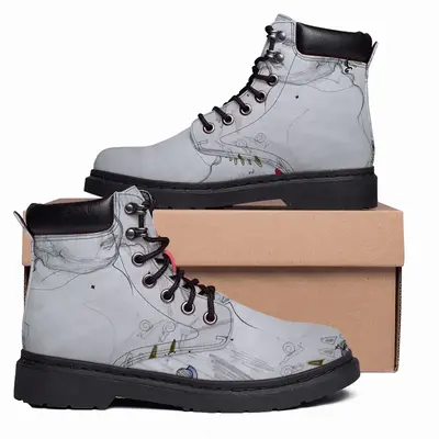 Men Baby - Drawing Pencil Mid Top Boots