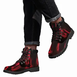 Men Pink Night Mid Top Boots