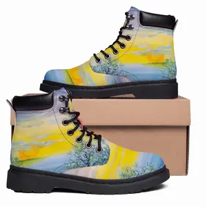 Men Earth Sea Sky And Stars Mid Top Boots