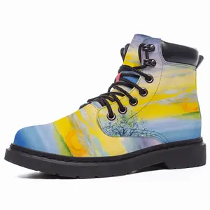 Men Earth Sea Sky And Stars Mid Top Boots