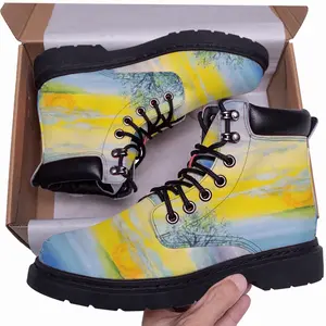 Men Earth Sea Sky And Stars Mid Top Boots