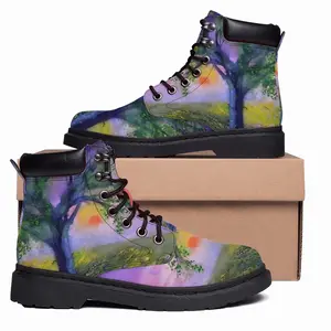 Men Beginning Of Spring Blossoming Mid Top Boots