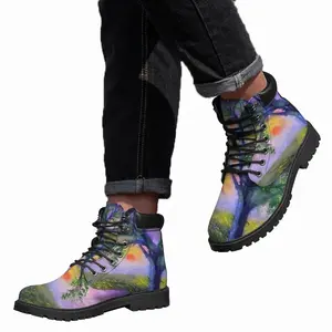 Men Beginning Of Spring Blossoming Mid Top Boots