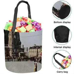 Lady In Red Square Halloween Candy Bag