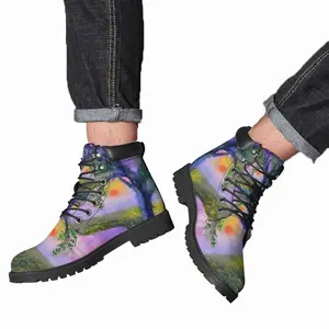 Men Beginning Of Spring Blossoming Mid Top Boots