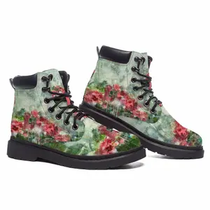 Men Paradise Flowers Mid Top Boots