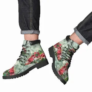 Men Paradise Flowers Mid Top Boots