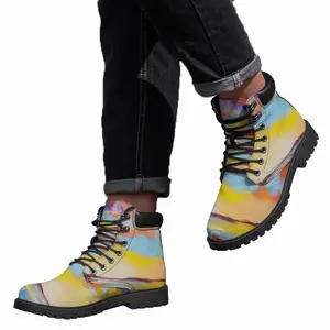 Men Sunset Boat Mid Top Boots