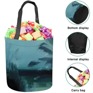 Beach Landscape Inside A Womans Nude Halloween Candy Bag