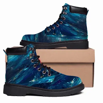 Men Scottish Starry Night Mid Top Boots