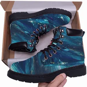 Men Scottish Starry Night Mid Top Boots