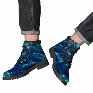 Men Scottish Starry Night Mid Top Boots