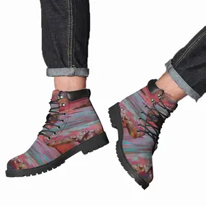 Men Red Skies Mid Top Boots