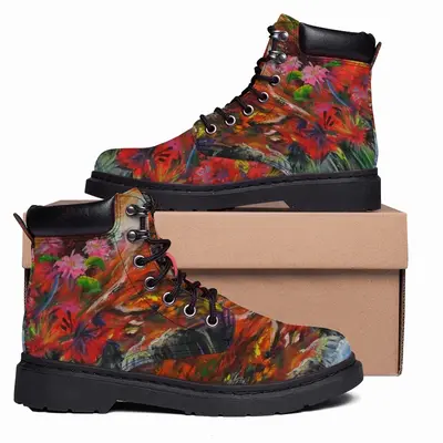 Men Red Jungle Mid Top Boots