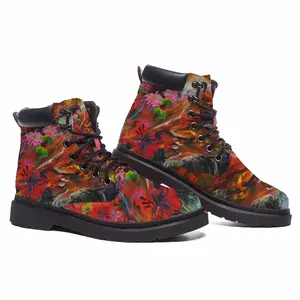 Men Red Jungle Mid Top Boots