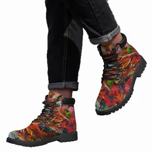 Men Red Jungle Mid Top Boots