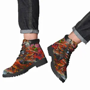 Men Red Jungle Mid Top Boots