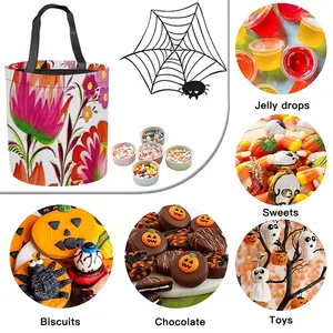 Three Flowers Of Joy Halloween Candy Bag