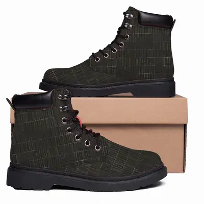 Men Black Pencil Mid Top Boots