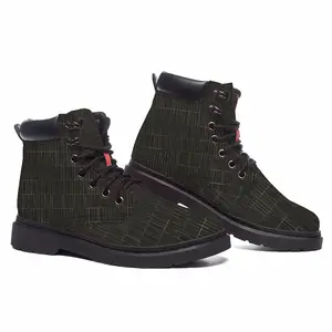 Men Black Pencil Mid Top Boots