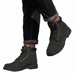 Men Black Pencil Mid Top Boots