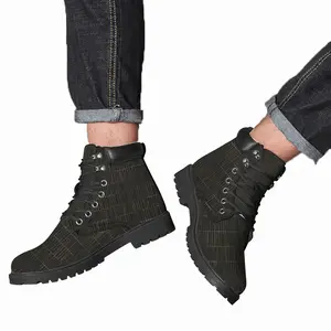 Men Black Pencil Mid Top Boots