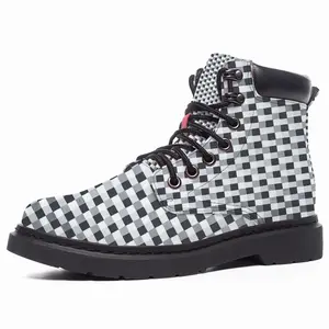 Men Braid Mid Top Boots