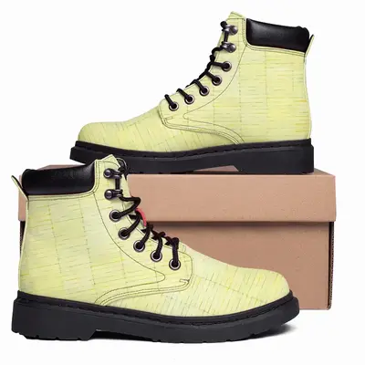 Men Yellow Mid Top Boots