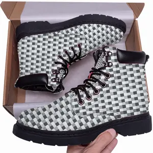 Men Braid Mid Top Boots