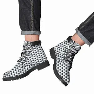 Men Braid Mid Top Boots