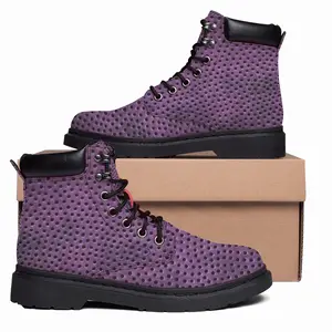 Men Holes Purple Mid Top Boots