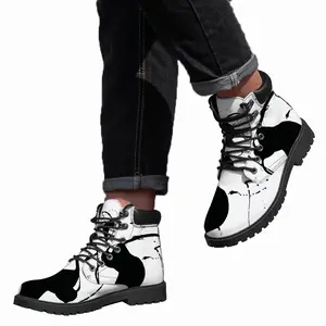 Men Abstract Dance Mid Top Boots