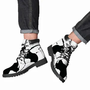 Men Abstract Dance Mid Top Boots