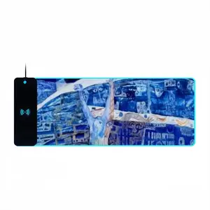 True Blue Keyboard Mouse Pad (Wireless Charging)