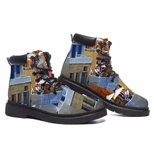 Men Santorini Houses In Oia Mid Top Boots