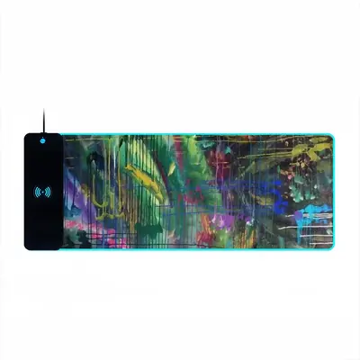 Tropical Rainforest Keyboard Mouse Pad (Wireless Charging)