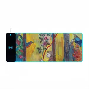 Angel Of Forest Keyboard Mouse Pad (Wireless Charging)