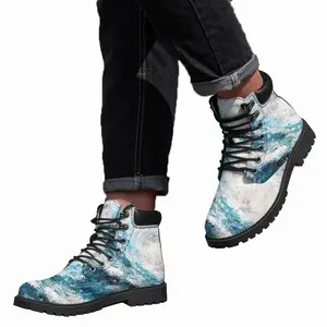 Men Liquid Language Mid Top Boots