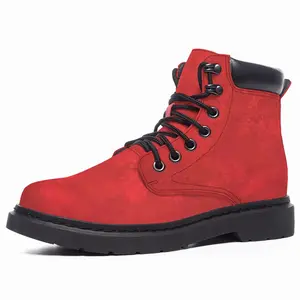 Men Statement In Red Mid Top Boots