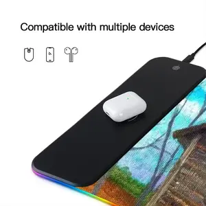 Barn By The Side Of The Road Keyboard Mouse Pad (Wireless Charging)