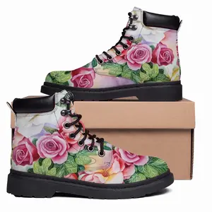 Men Roses In The Garden Mid Top Boots