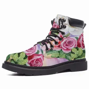 Men Roses In The Garden Mid Top Boots