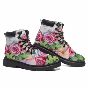 Men Roses In The Garden Mid Top Boots