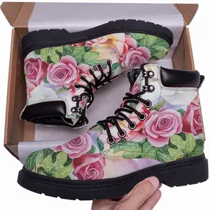 Men Roses In The Garden Mid Top Boots