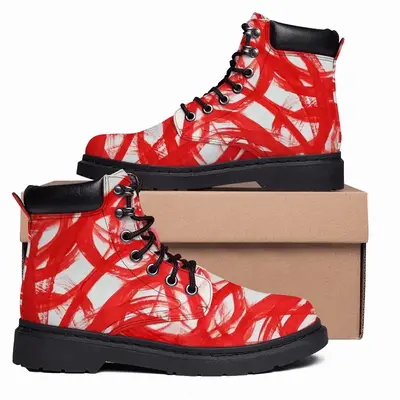 Men Red Passion Mid Top Boots