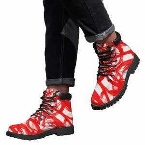 Men Red Passion Mid Top Boots